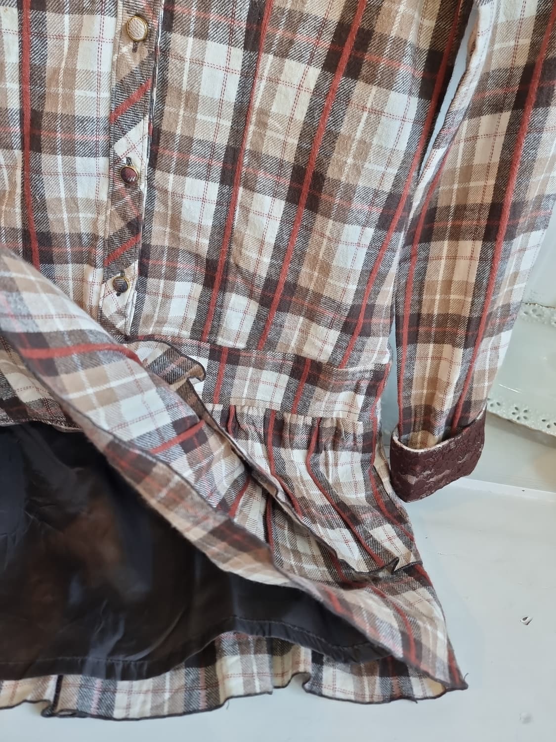 리즈리사초코무드 체크리본원피스 상품이미지5