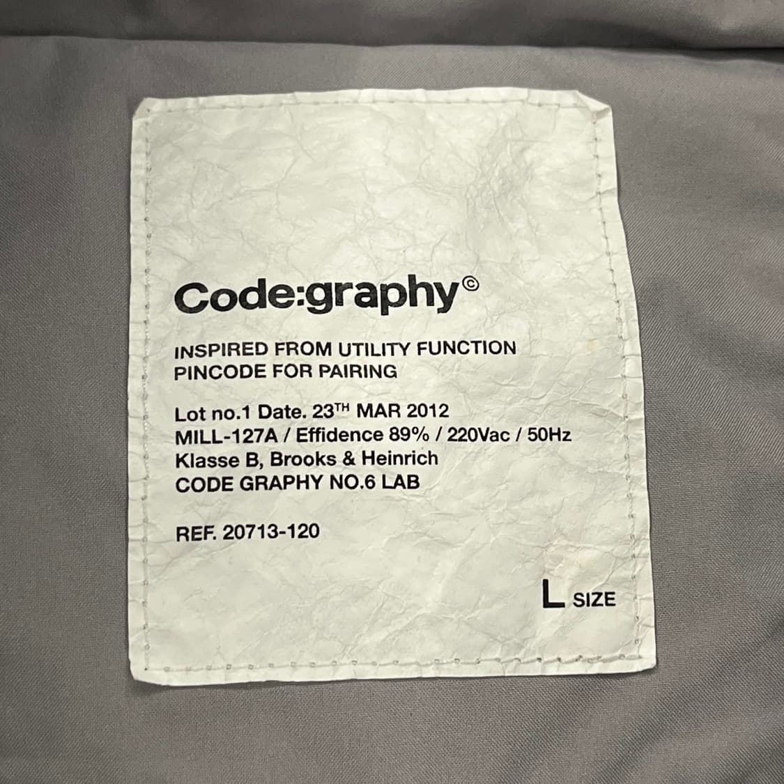 [정품/L] 코드그라피 회색 숏 패딩 점퍼 b18 상품이미지5