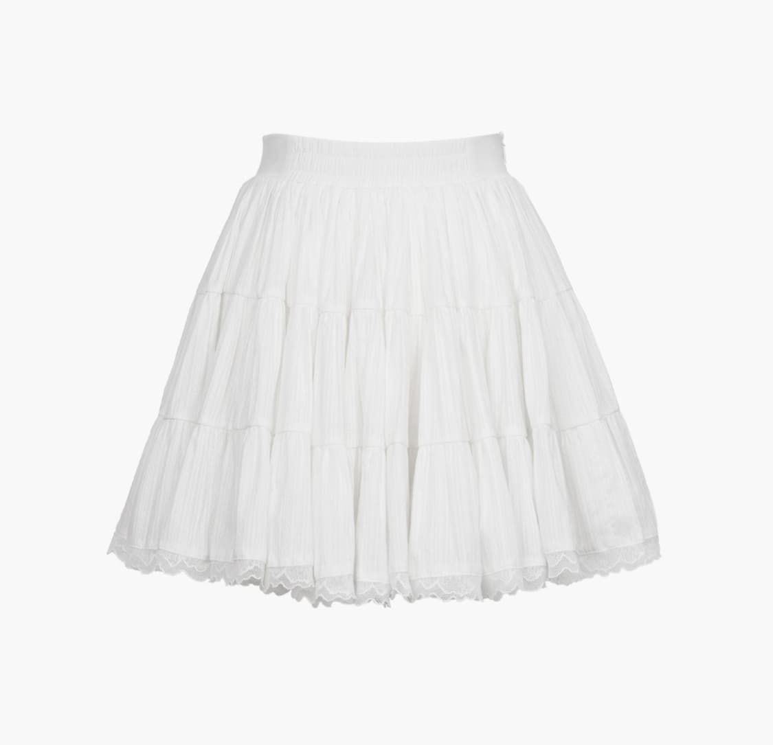 러프넥 POM POM VOLUME SKIRT WHITE [M] 상품이미지4