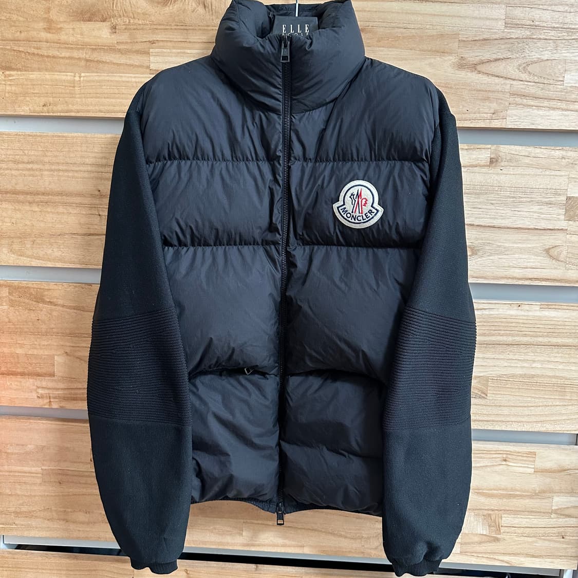 몽클레어 빅로고 니트패딩 XL 블랙 상품이미지1