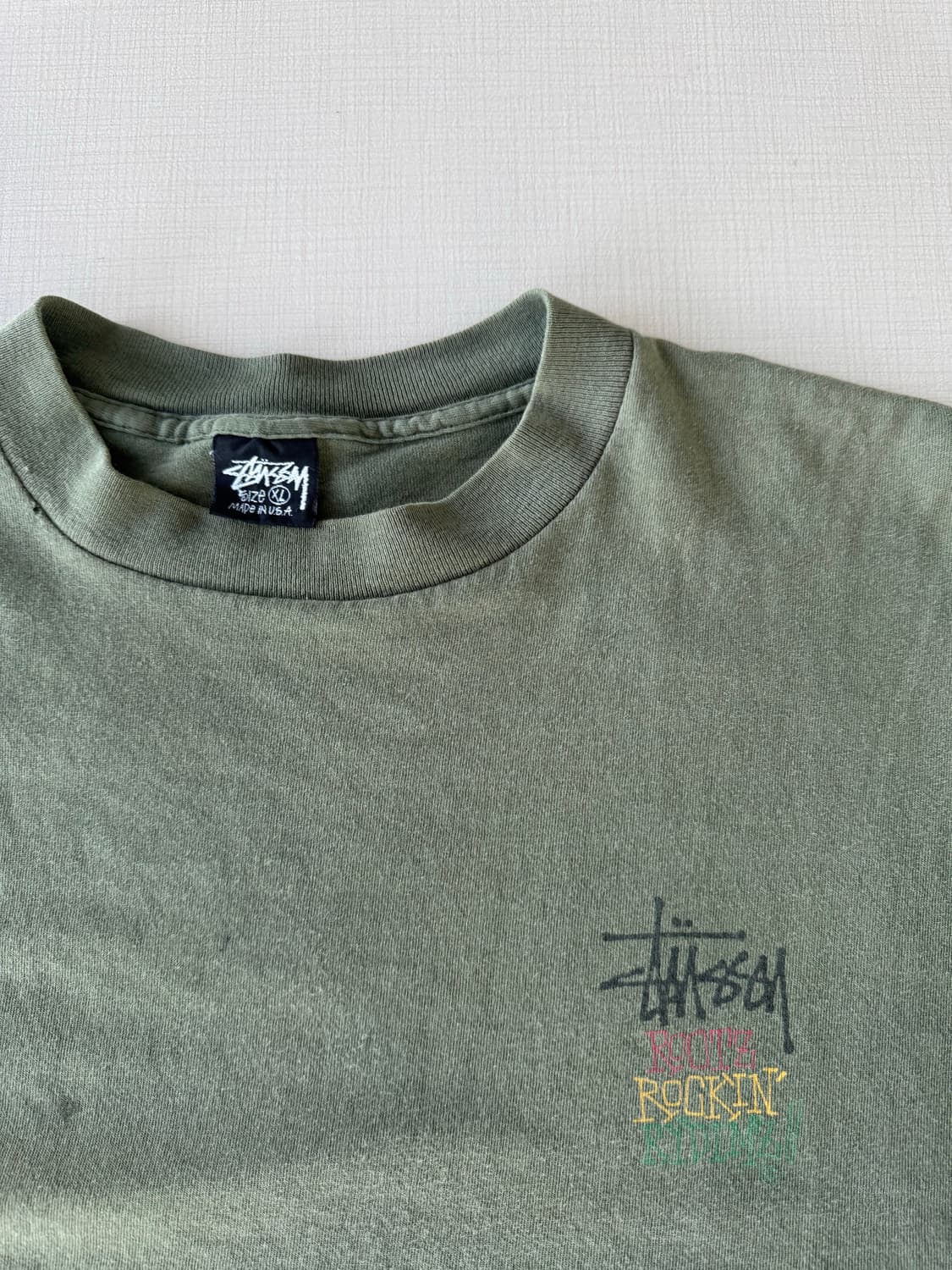 Rare 90s 스투시 Rastaman 티셔츠 상품이미지5