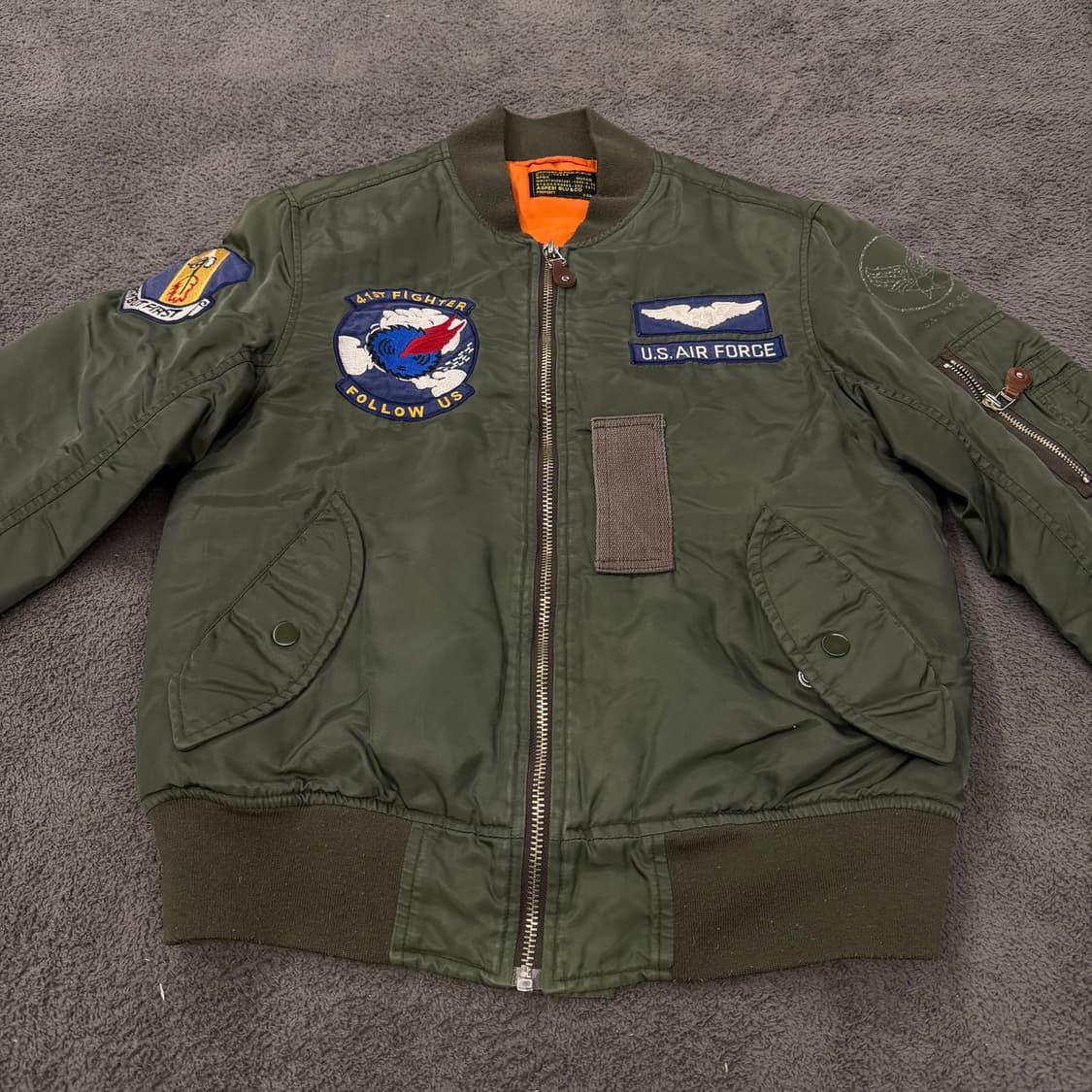 [ 정품/M ] 아스페시 x 아비렉스 MA-1 필드 플라이트 자켓 상품이미지3