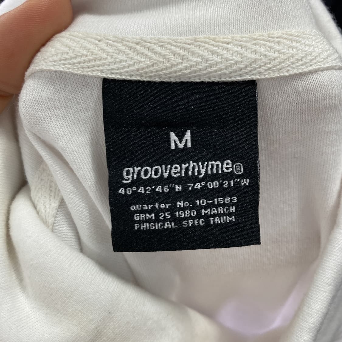 그루브라임 남성 목티긴팔 화이트 M  상품이미지4