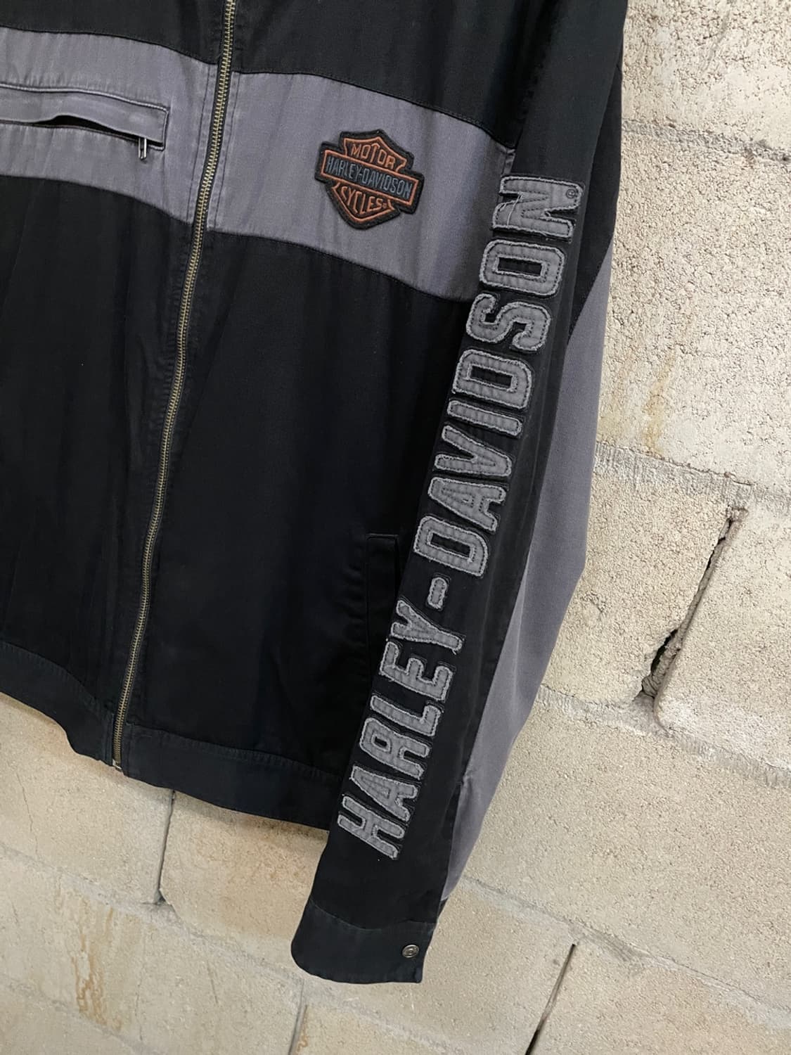 할리 데이비슨 사이드 레터링 코튼 바이커 자켓 상품이미지3