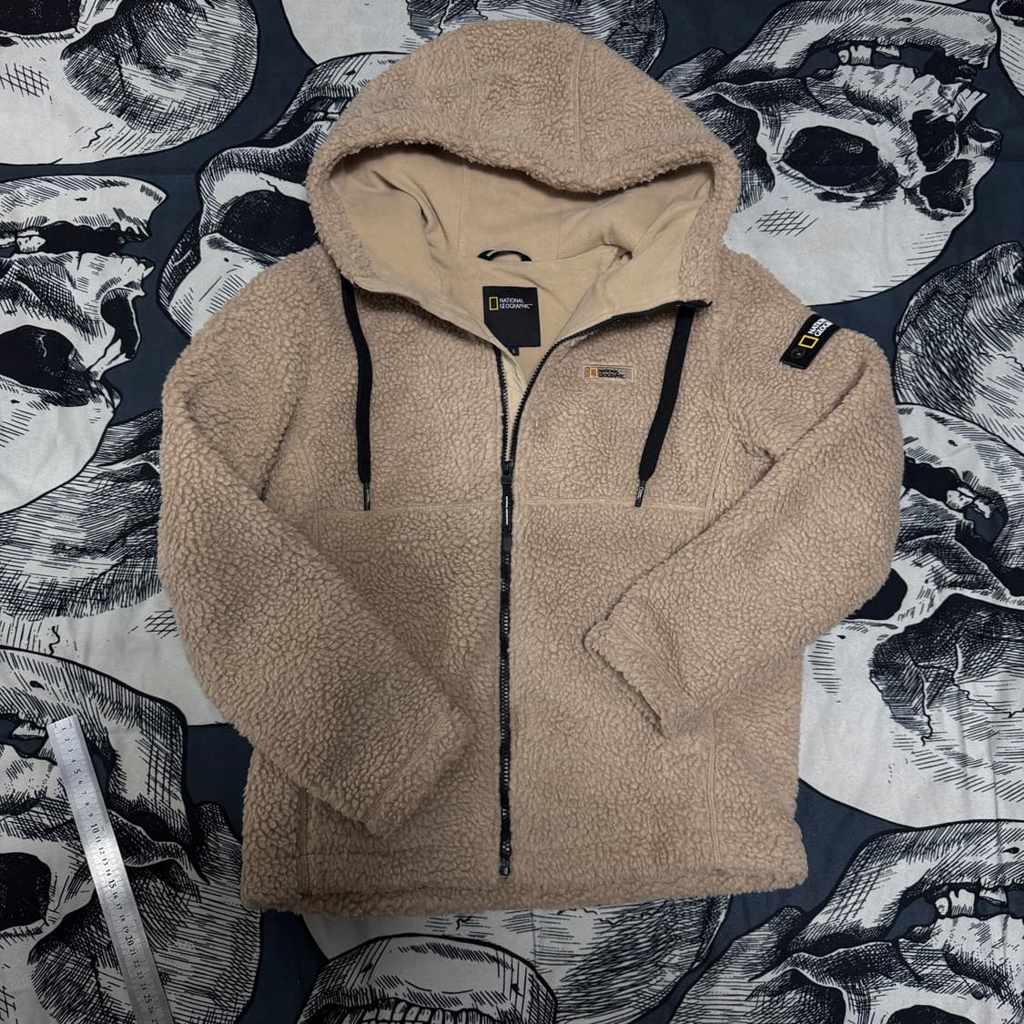 내셔널지오그래픽 후리스 후드집업 90 S사이즈 상품이미지1