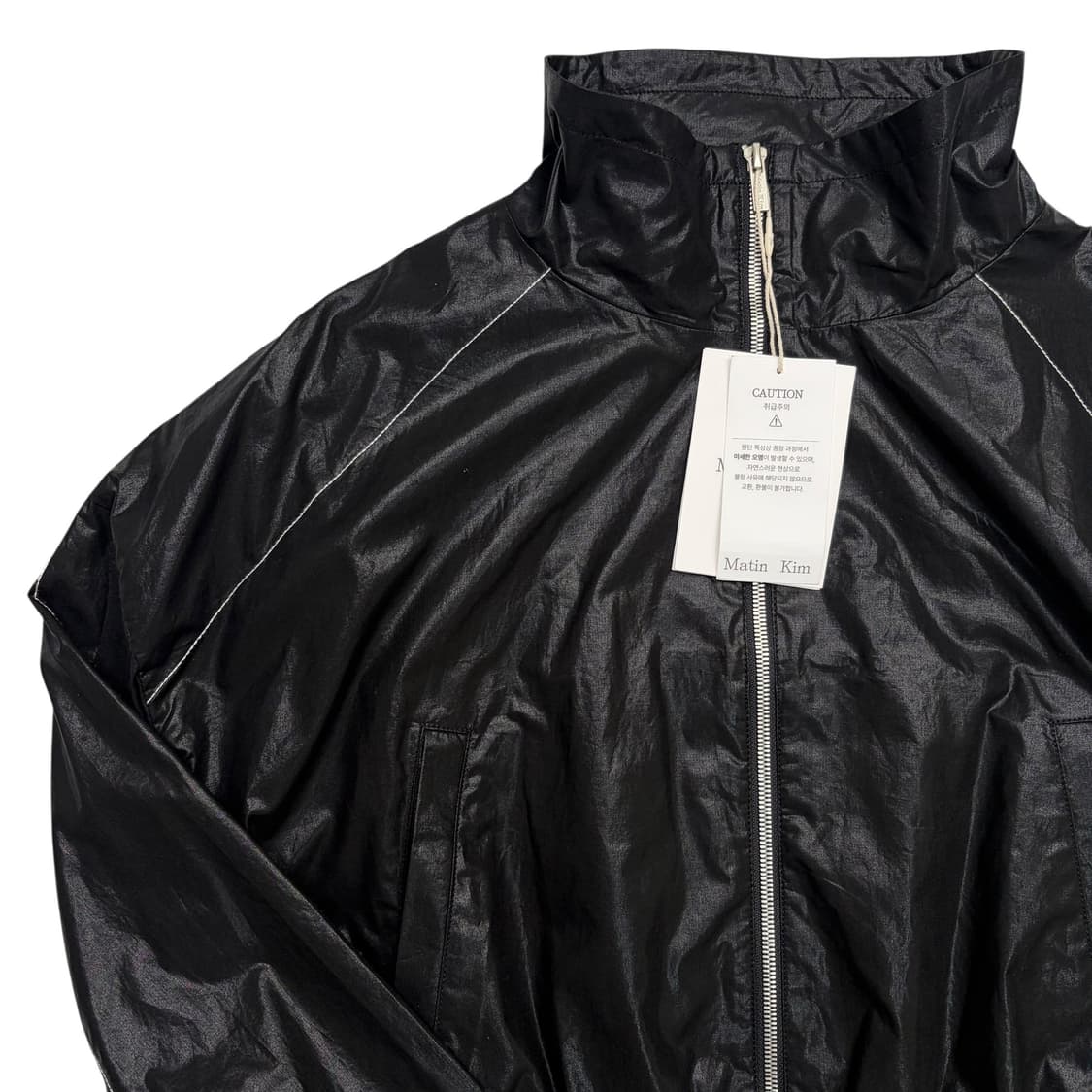 마뗑킴 코팅 크롭 블랙 블루종 자켓 M 상품이미지5