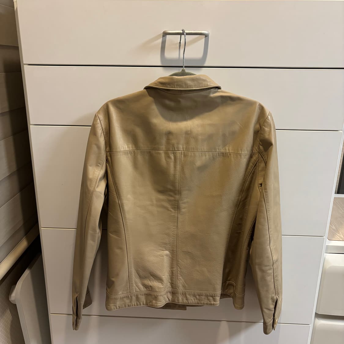 베이지 리얼 소가죽 100% 가죽자켓 레더자켓 L 상품이미지7