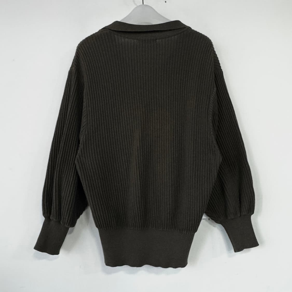 시스템 루즈핏 골지 카라 니트 탑 상품이미지5