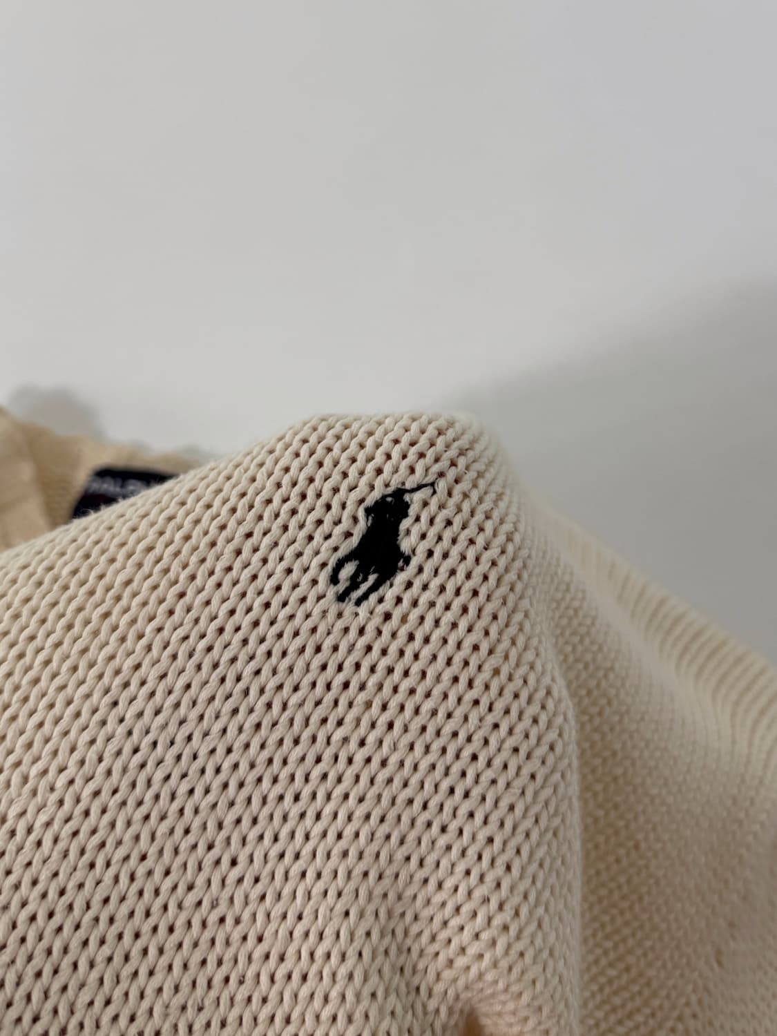 폴로 랄프로렌 90’s 루즈핏 아이보리 코튼 니트 상품이미지3