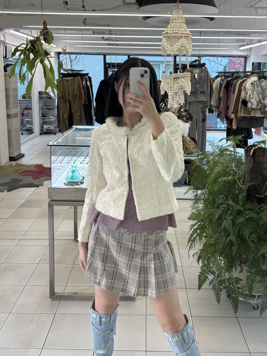 피조물빈티지 fur knit jacket 상품이미지4