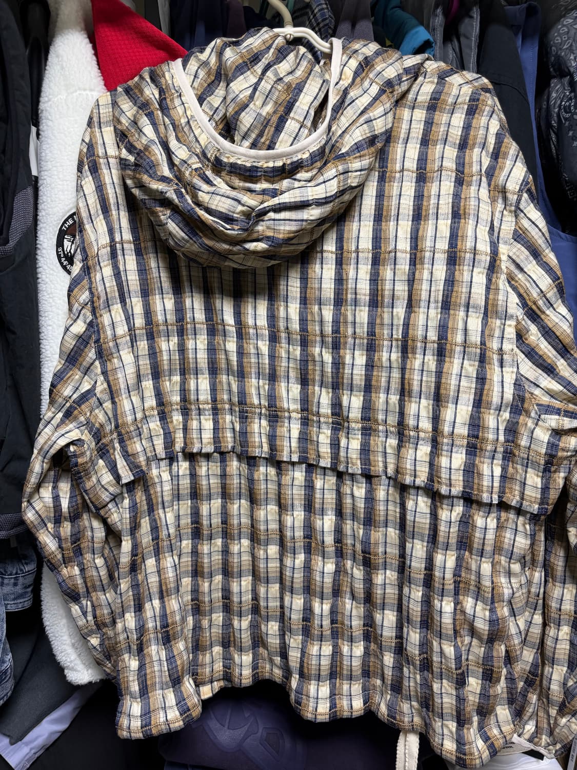 오가프 체크 후드 아노락 1사이즈 상품이미지3