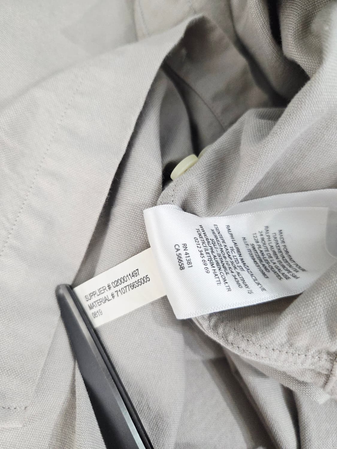 폴로 랄프로렌 클래식핏 긴팔 셔츠 베이지그레이 상품이미지9