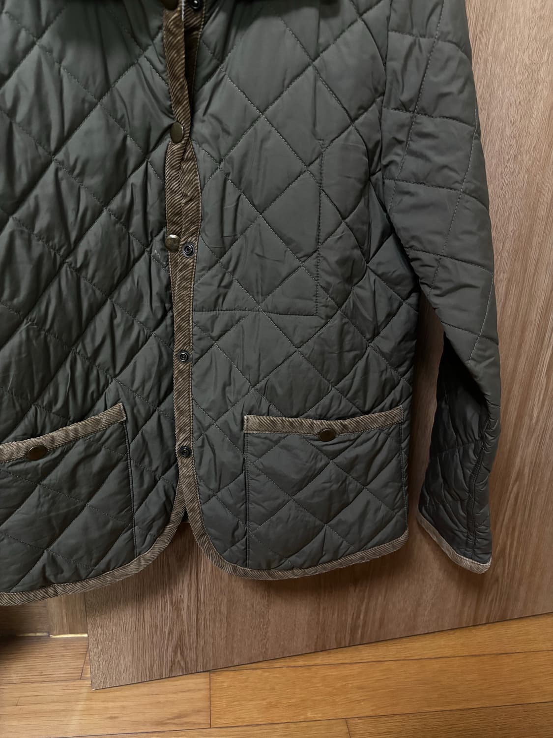 B.L.U.E. 퀼팅 자켓 카키 상품이미지4