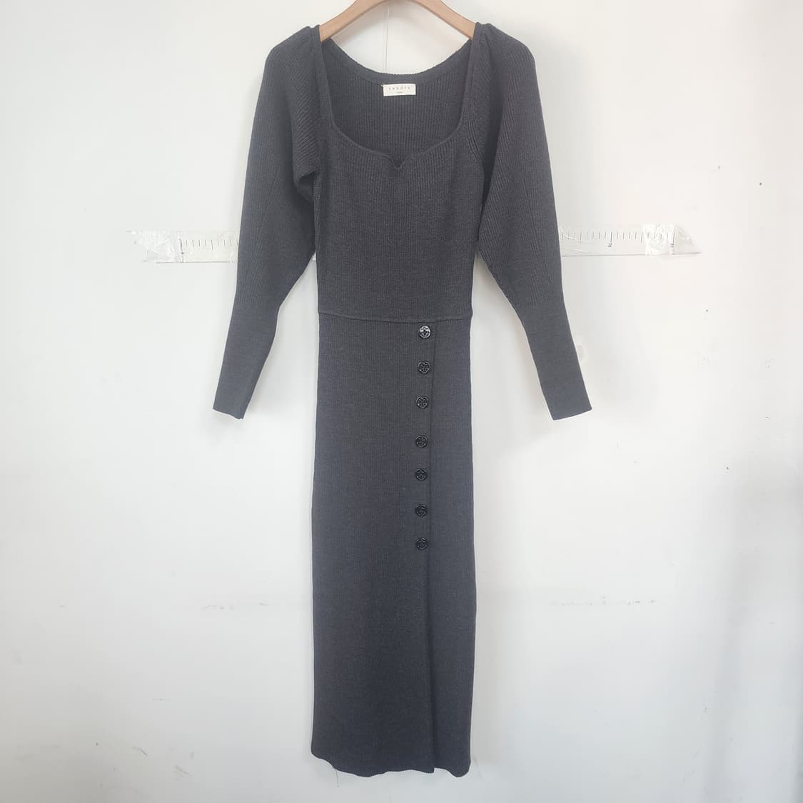 산드로 니트 롱 원피스 블랙 상품이미지1