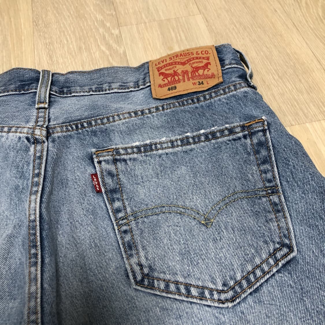 (34) 리바이스 Levi's 469 연청 루즈 쇼츠 반바지  상품이미지8