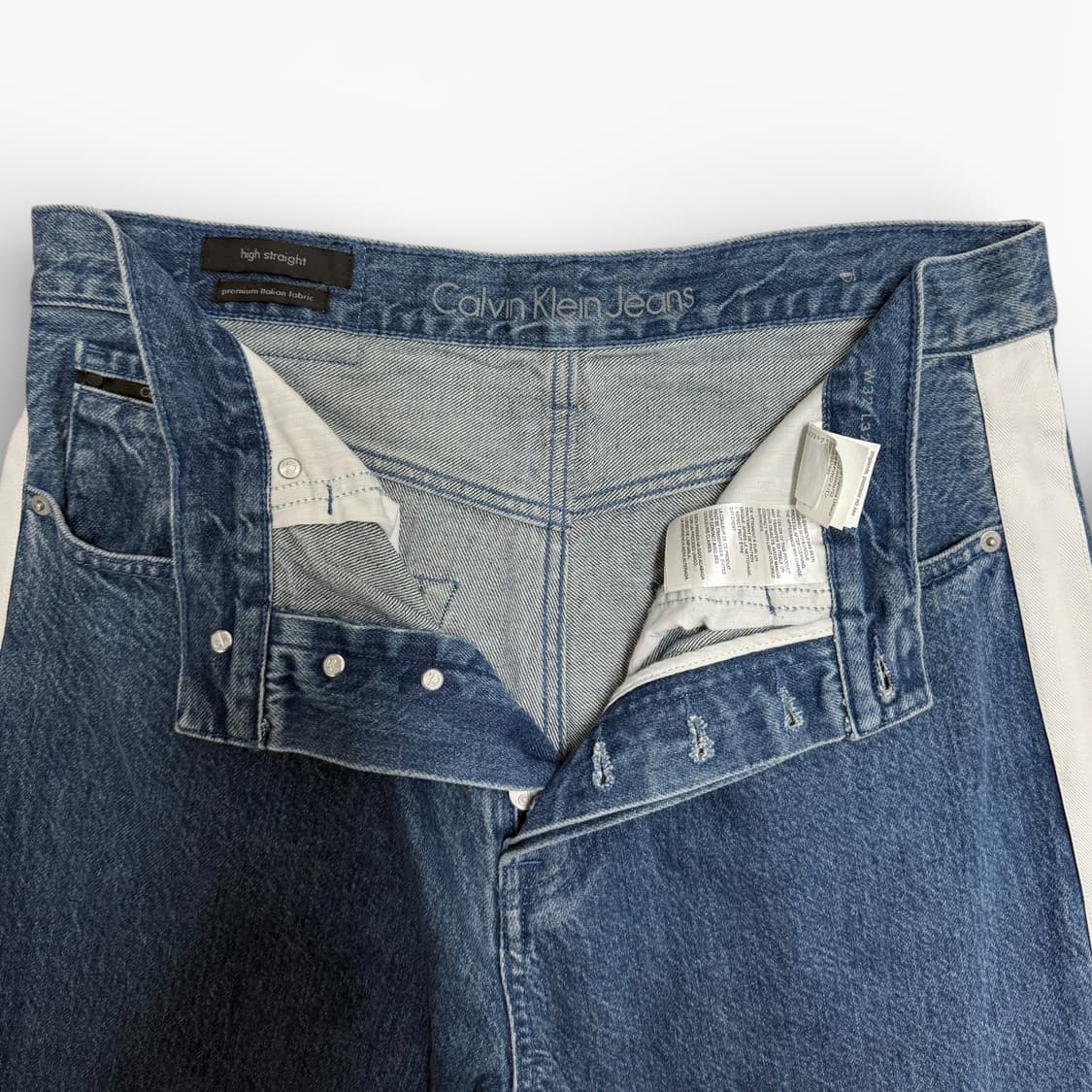 CK 캘빈클라인 하이스트레이트 사이드라인 데님 팬츠, W32 L32 상품이미지4