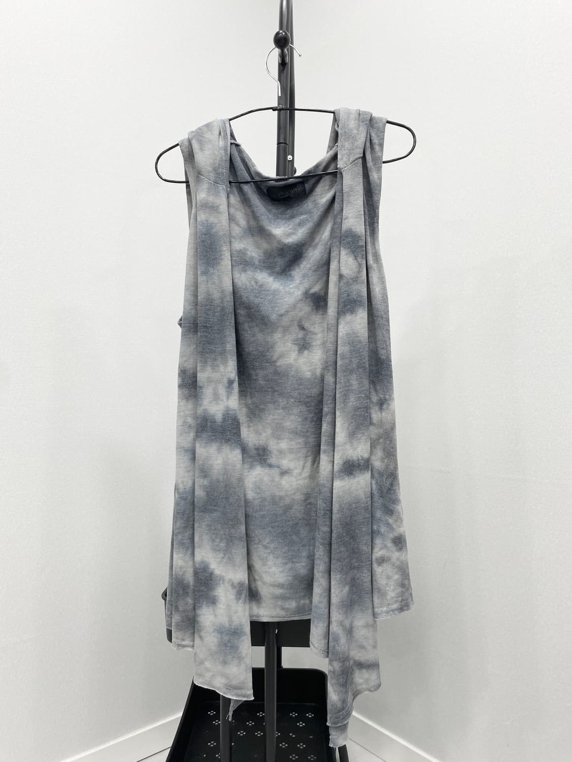 Tie-Dye Drape Hooded Vest 상품이미지5