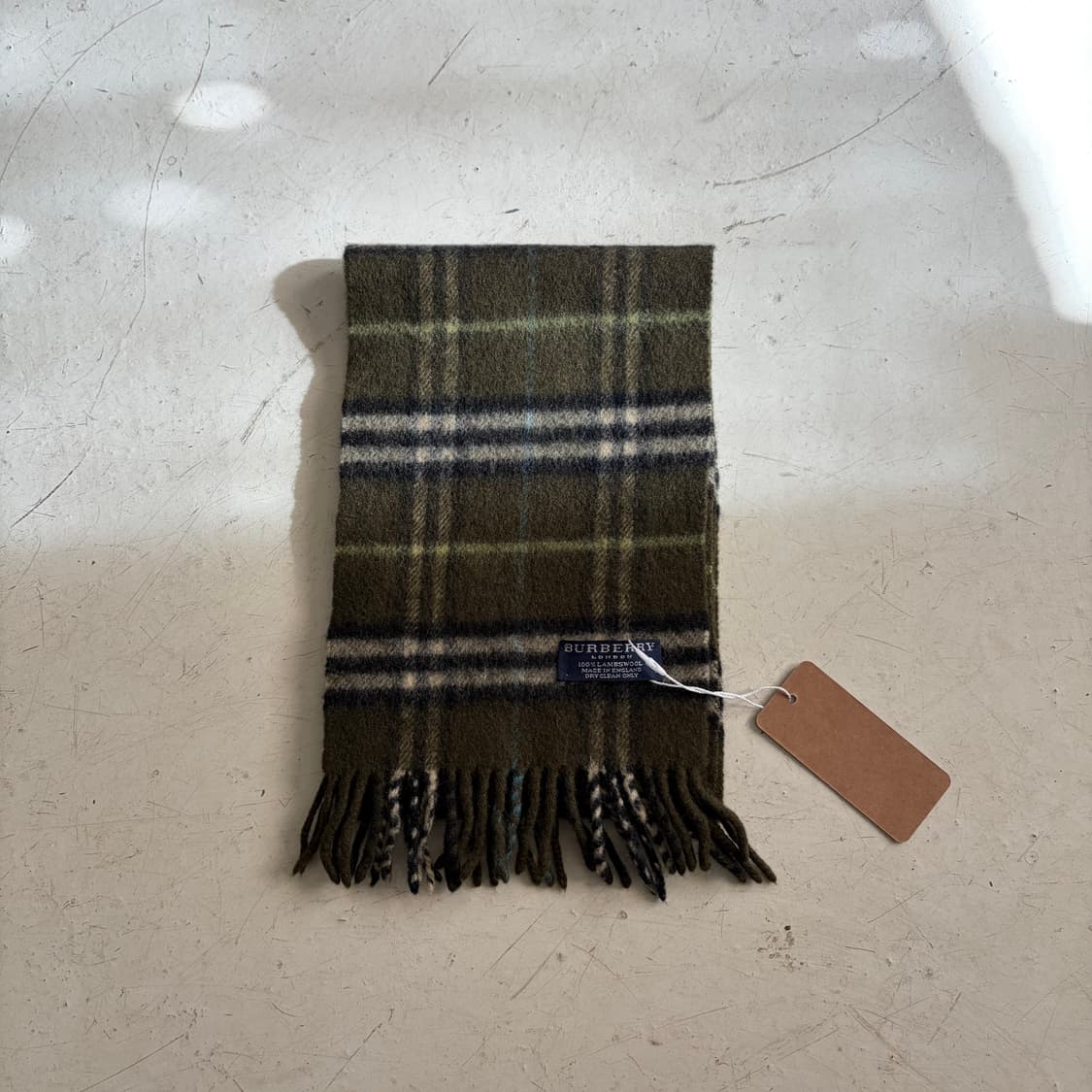 90s 버버리 숏 빈티지 울 머플러 OS 상품이미지1