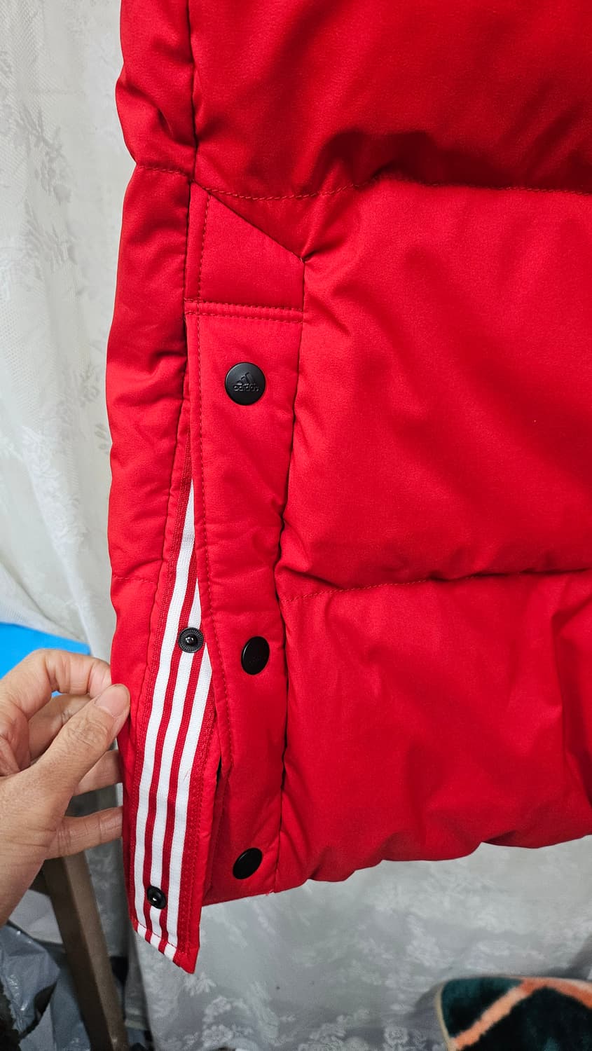 256  아디다스 레드남성 롱패딩  95 상품이미지8