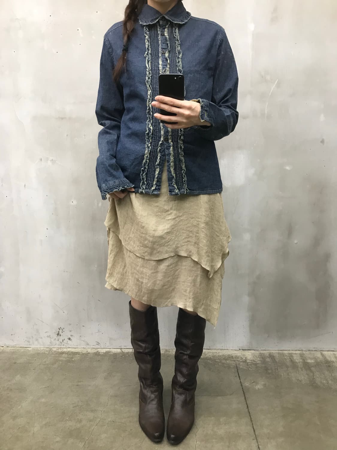 Cosby frill denim shirt 상품이미지6