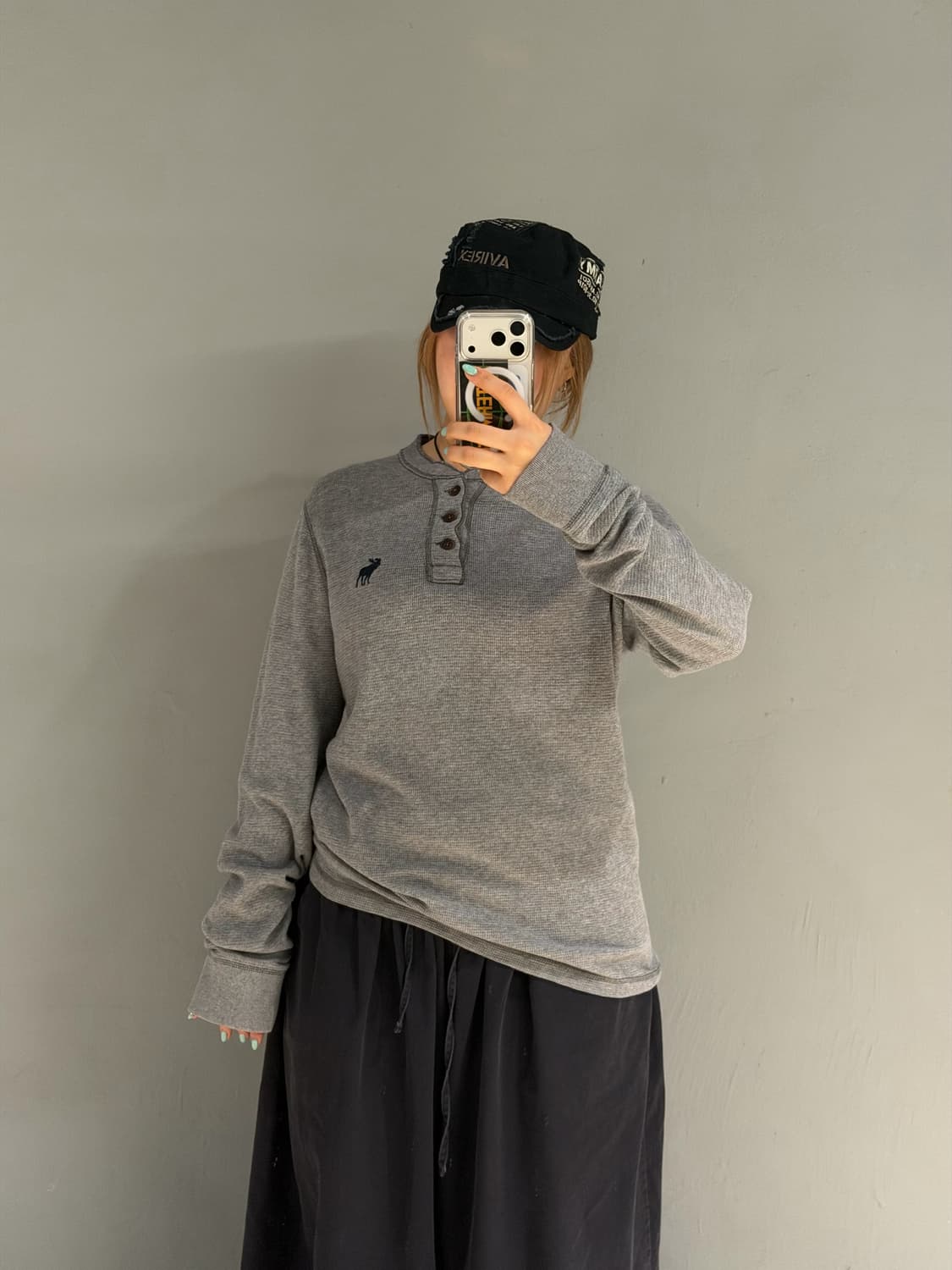 Abercrombie button-up waffle sleeve 상품이미지2