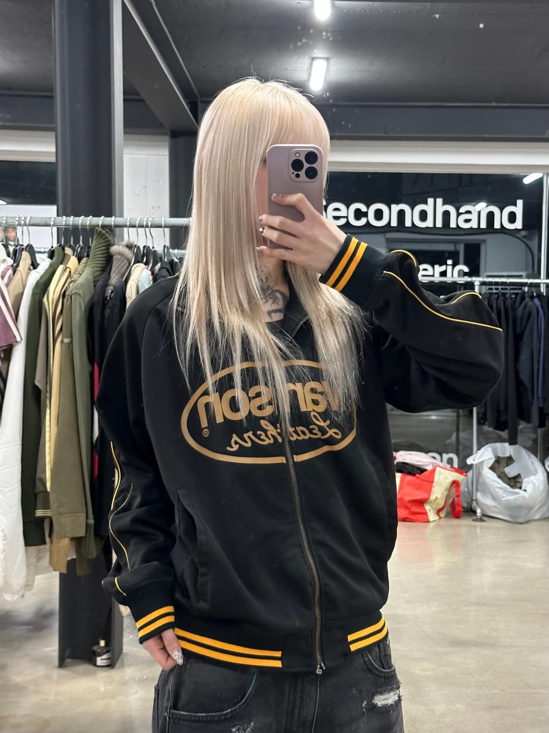 벤슨 로고 디테일 져지 집업 상품이미지1