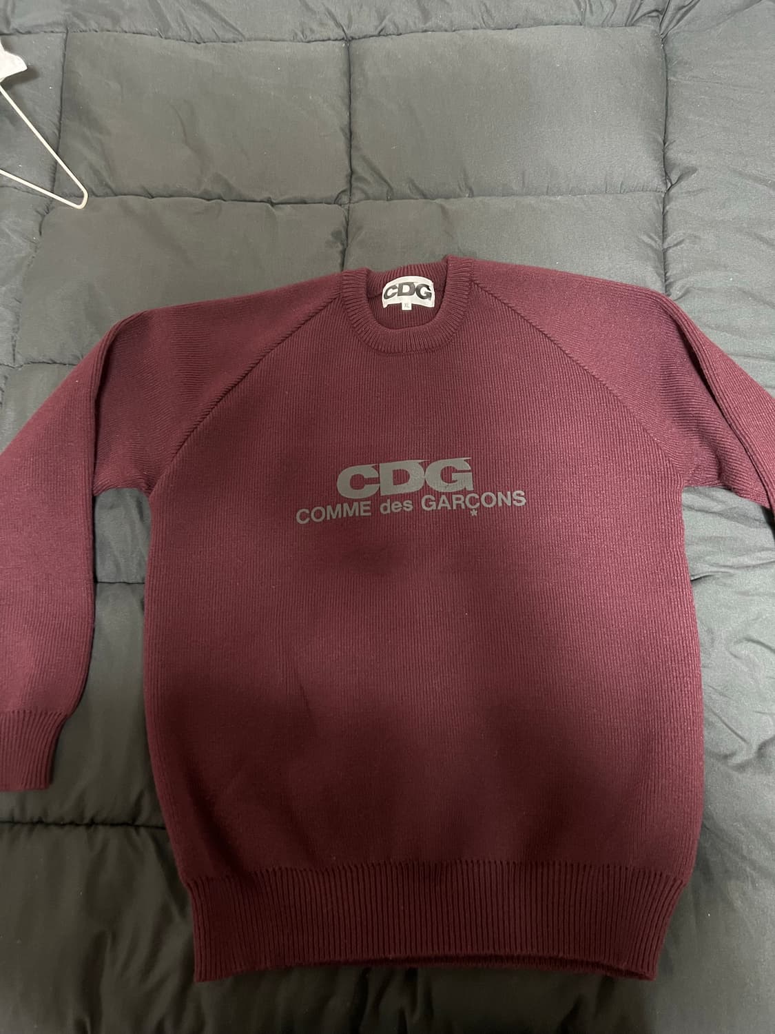 CDG 니트 버건디 XL 상품이미지1