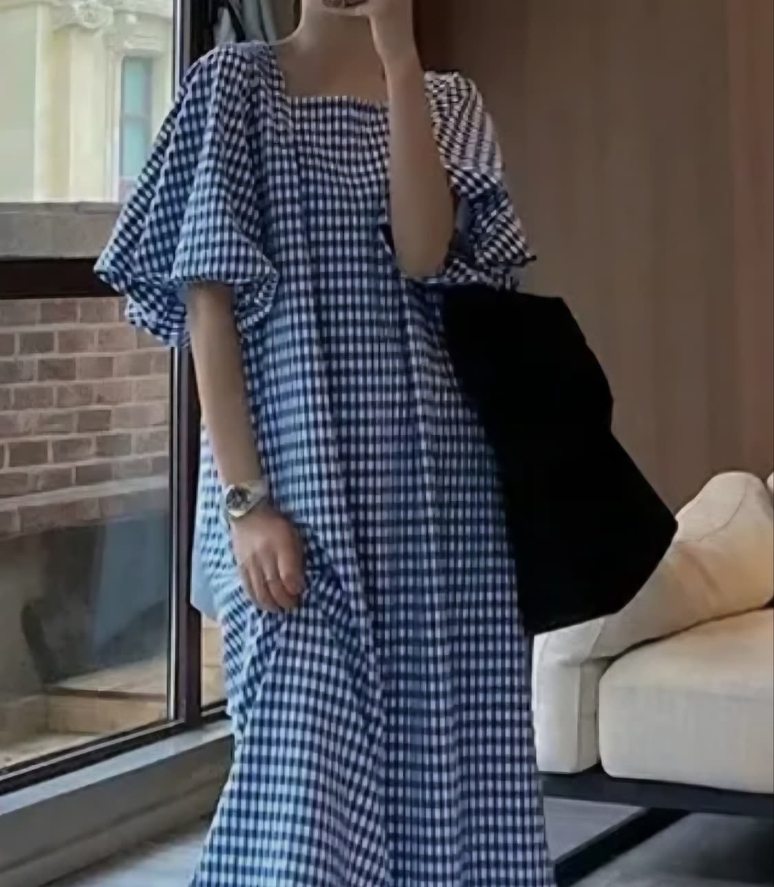 블루체크 원피스  상품이미지6