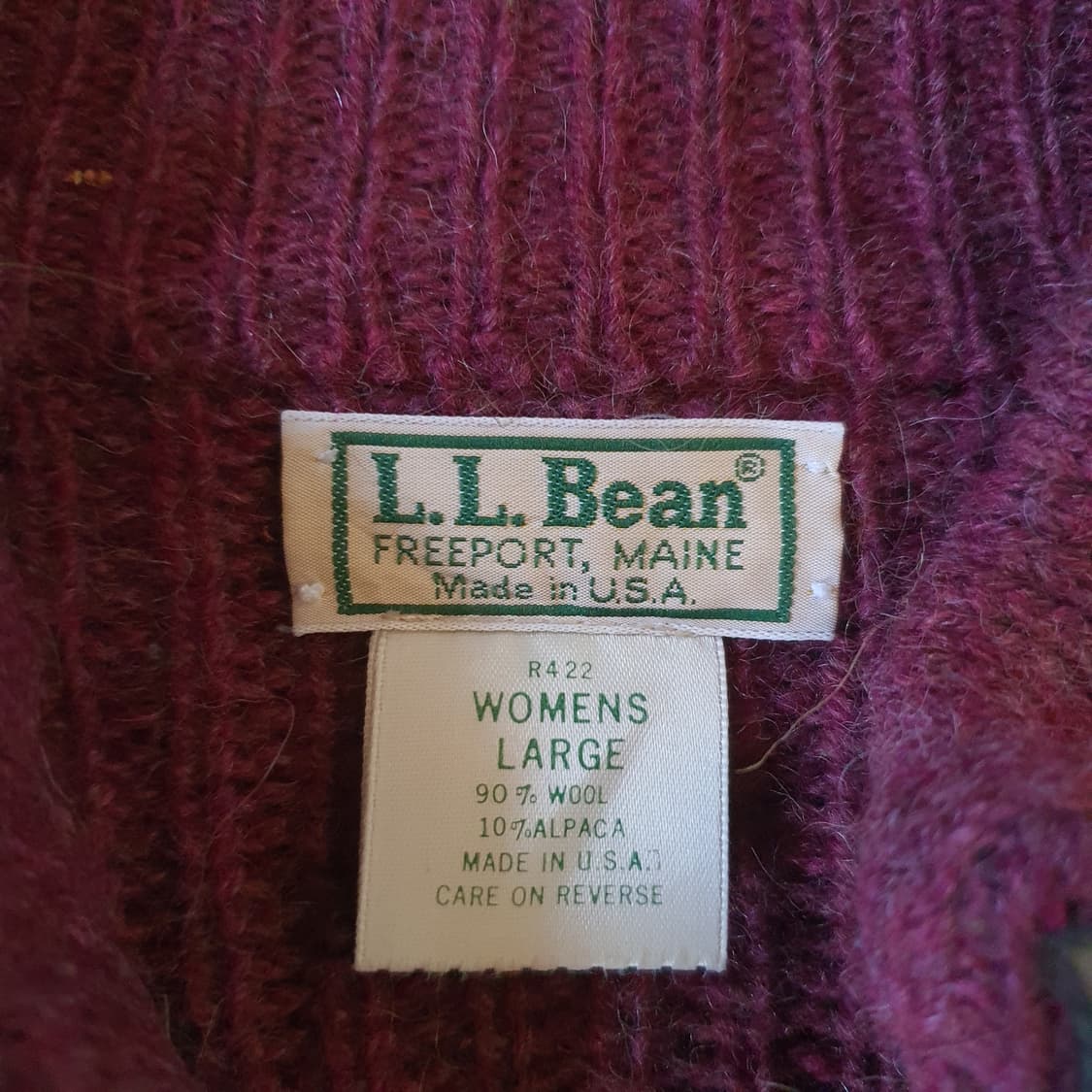 80s L.L.Bean made in u.s.a 울 집업 no.38 상품이미지5