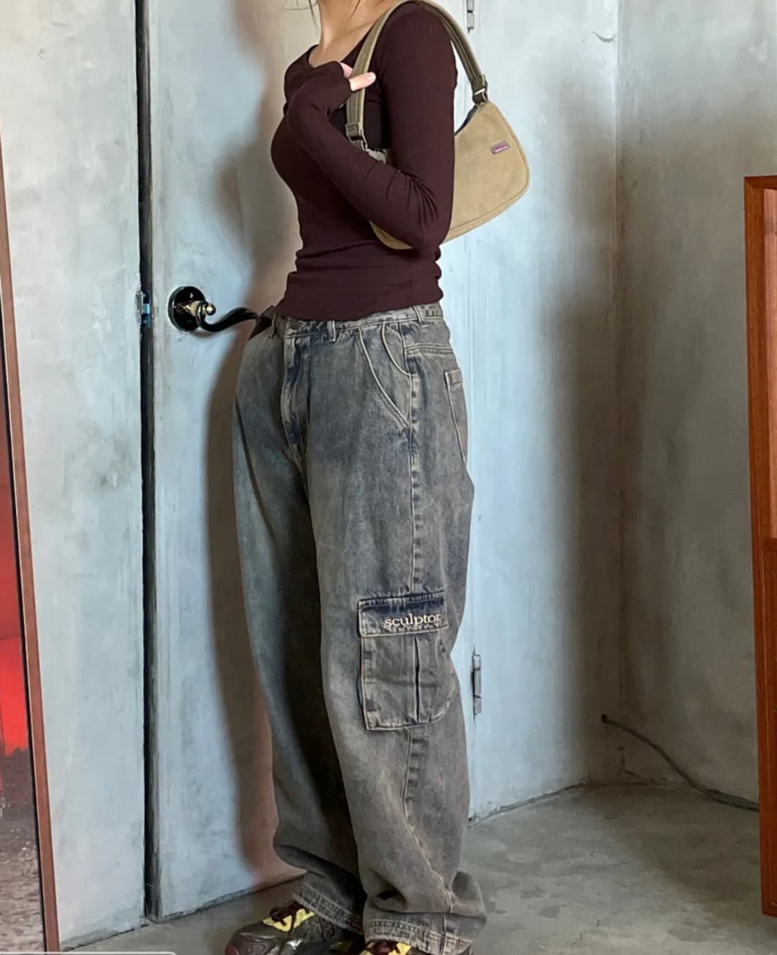 스컬프터 호보백 카멜 상품이미지3