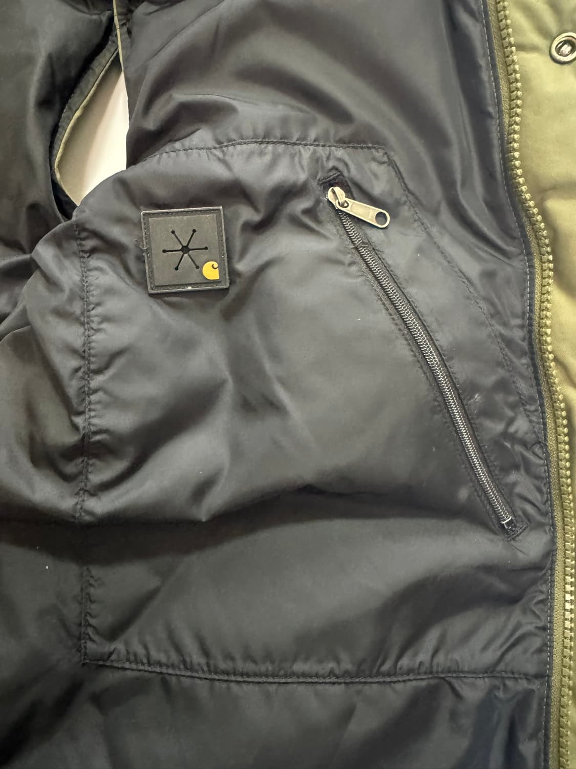 칼하트 다운 카키 조끼 베스트(S사이즈) 상품이미지7