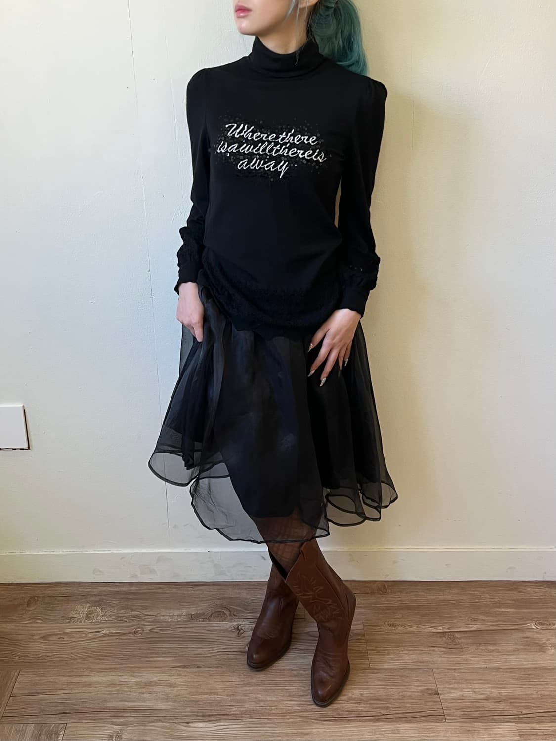 NICE CLAUP 레이어드 스커트 상품이미지4