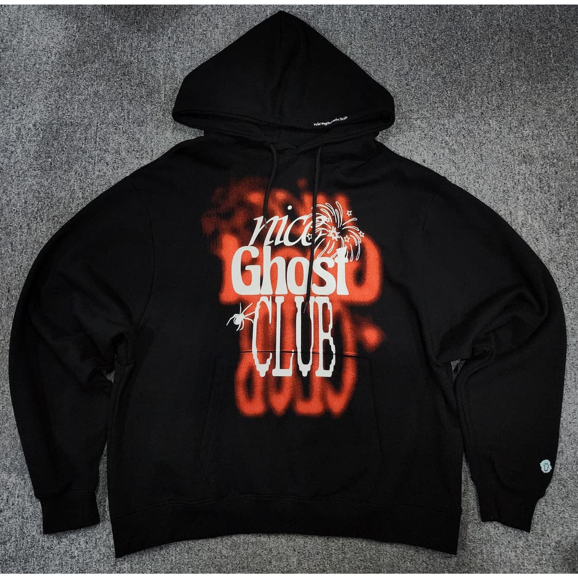 나이스고스트클럽 로고 오버핏 후드티 S 상품이미지1