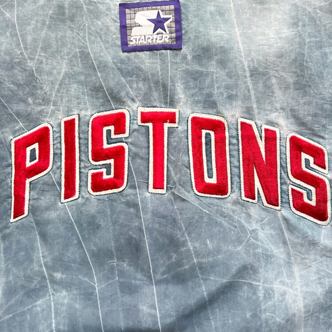 90s Starter 스타터 디트로이트 피스톤즈 빈티지 스타디움 점퍼 상품이미지4