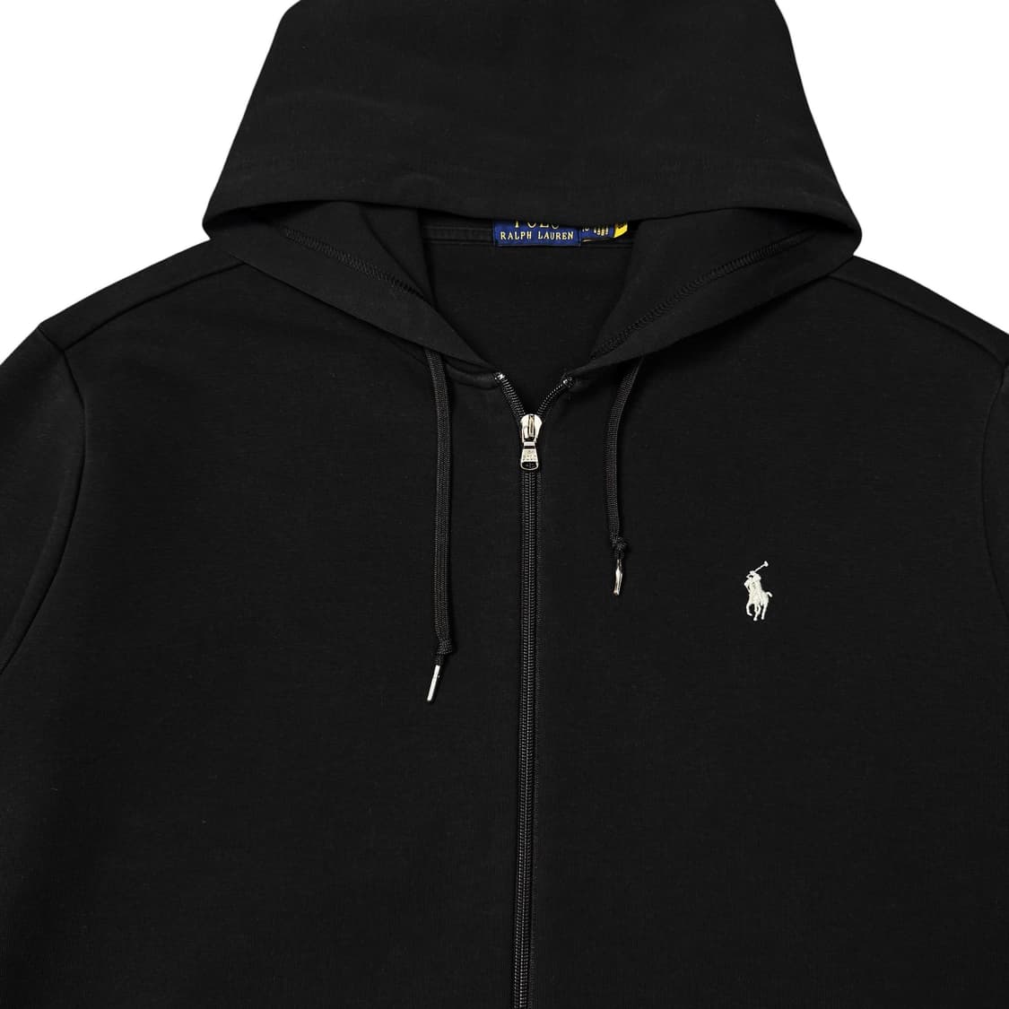 (XL) 폴로 랄프로렌 QR라벨 더블 니트 풀 지퍼 후디 블랙 상품이미지2