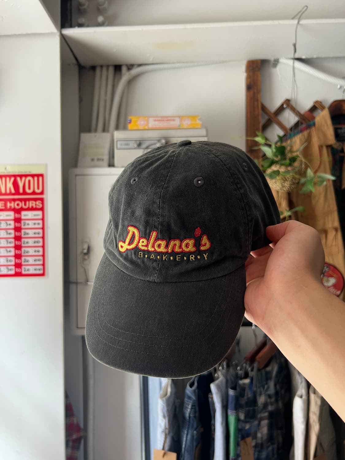 USA 빈티지 Delana's 베이커리 블랙 볼캡 상품이미지2