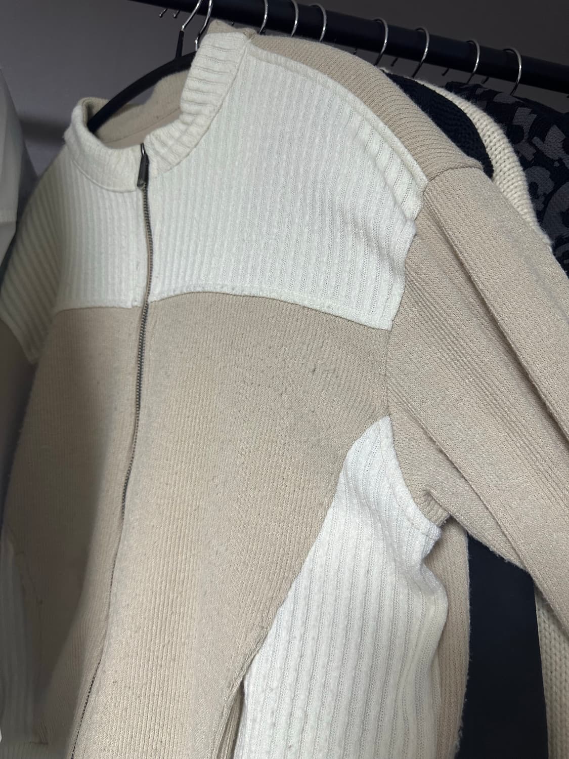 etce 스모킹 니트 집업 자켓 상품이미지4