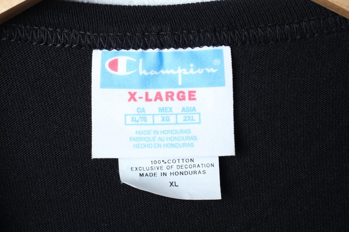 (XL-2XL) 챔피온 반팔 티셔츠 빅사이즈 블랙 올드스쿨-H32454 상품이미지7