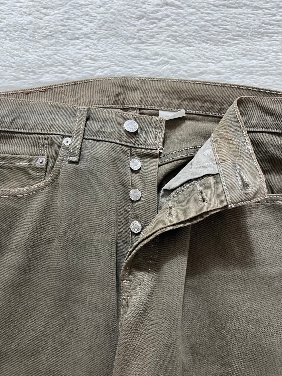빈티지 리바이스 501 데님 팬츠 카키 상품이미지5