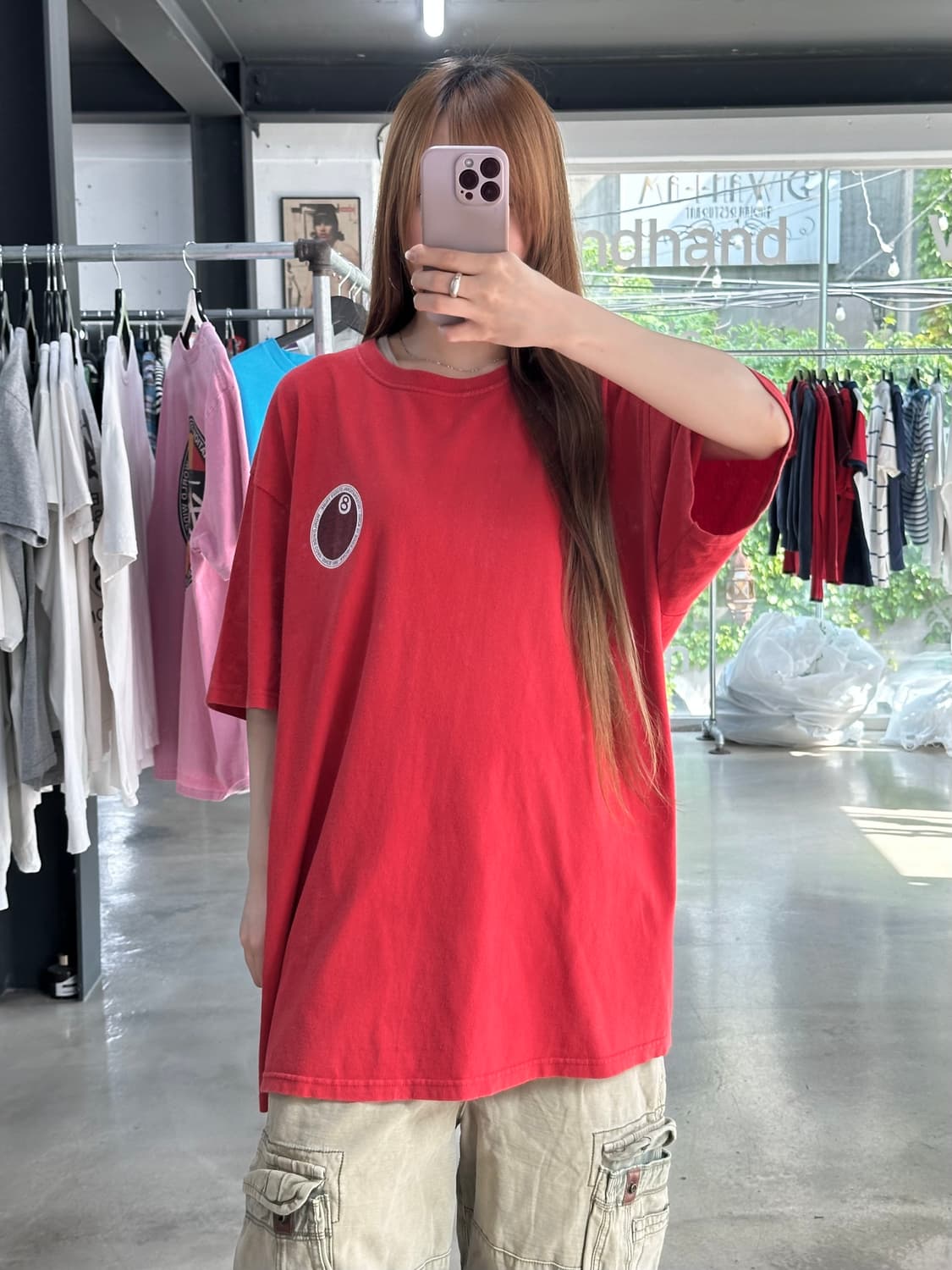 스투시 8볼 닷 반팔티 레드 상품이미지2