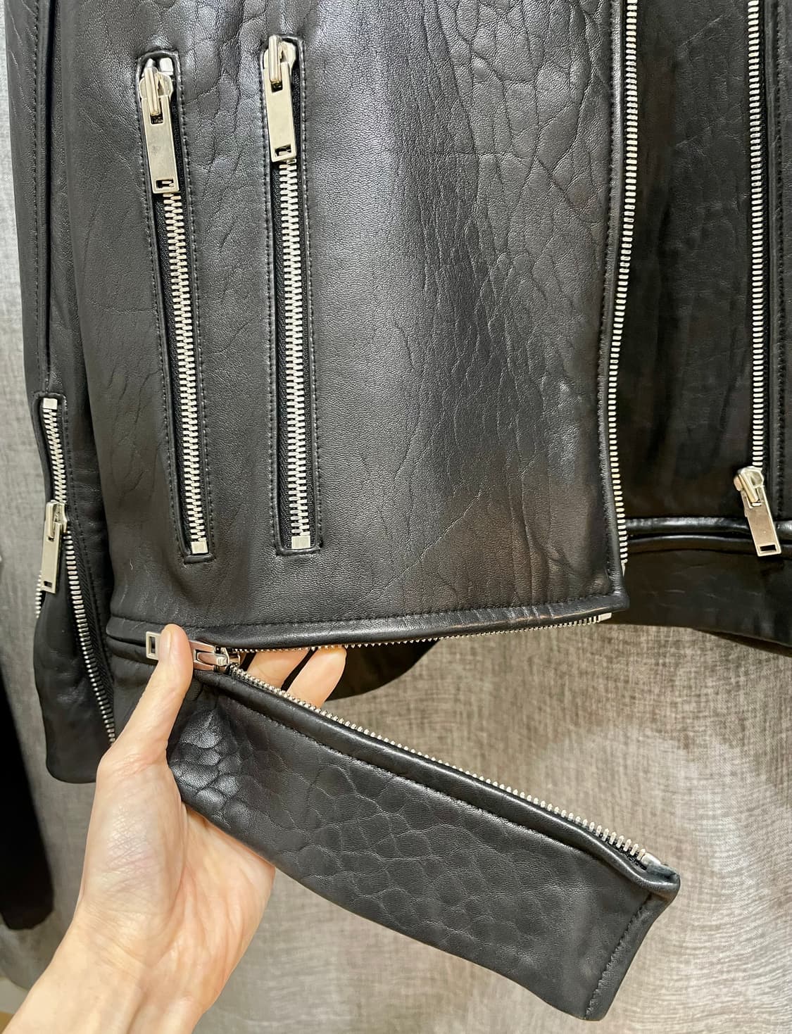 노케(NOHKE) 에콘 레더 에디션 램스킨 자켓 블랙  (M/38) 상품이미지6