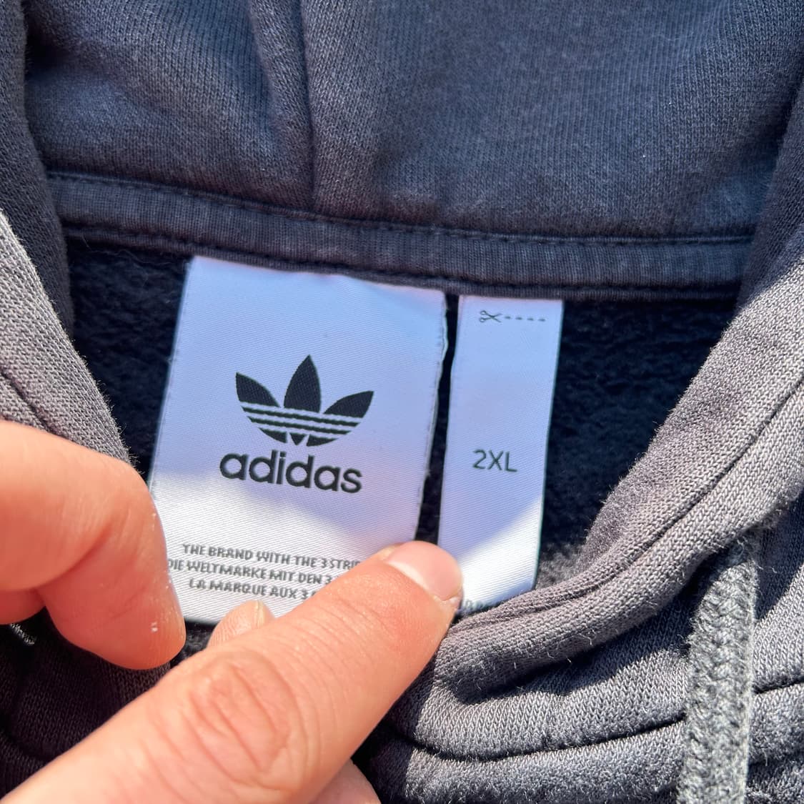 아디다스 블랙 로고 후드집업 상품이미지9