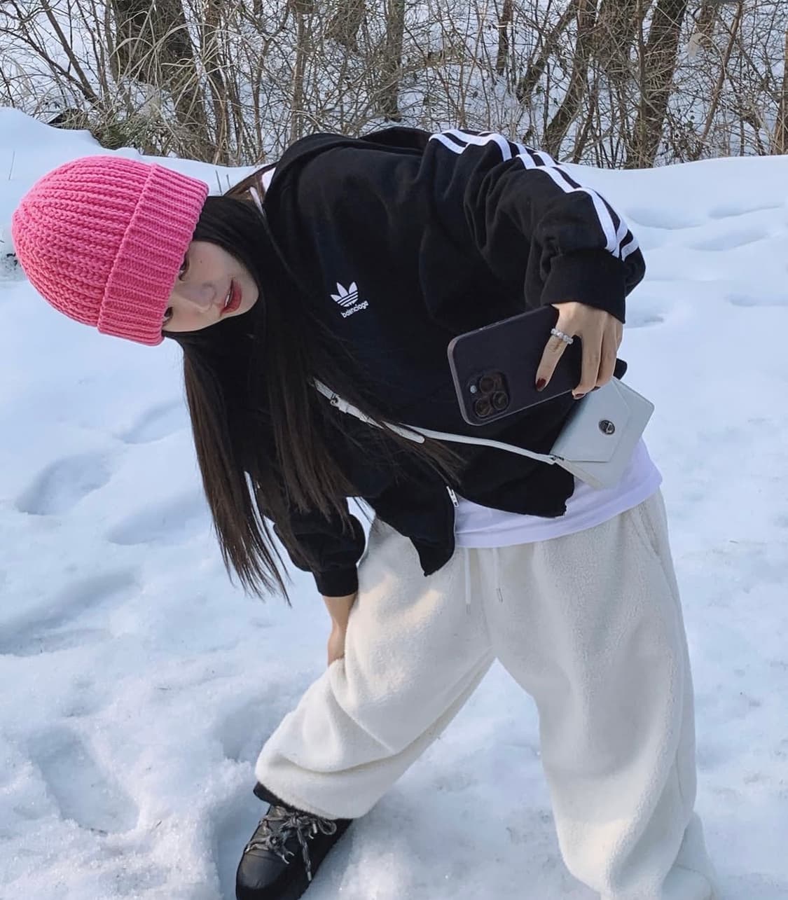 홍영기 키시닝 플리스 양털 뽀글이 조거 팬츠 상품이미지3