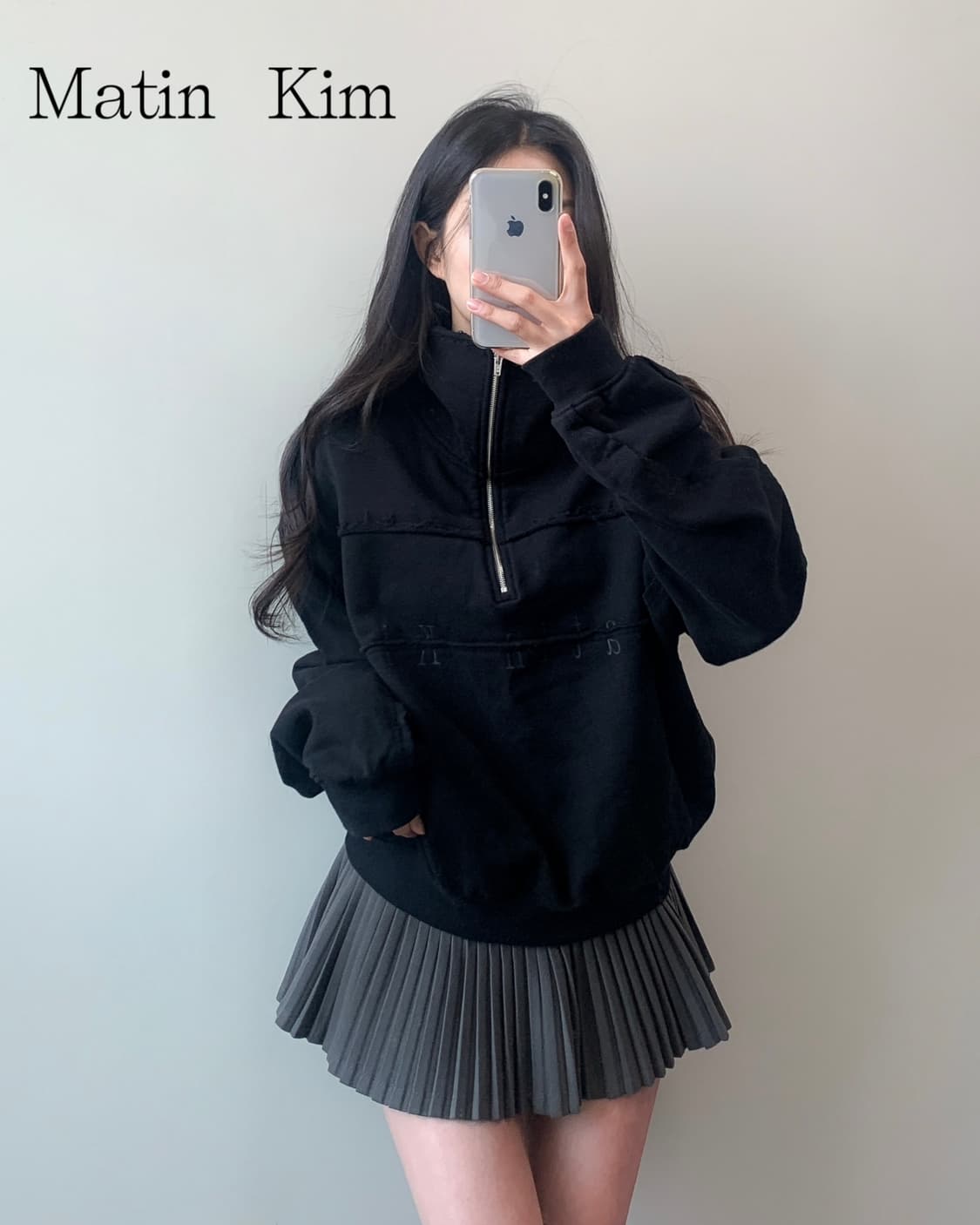 마뗑킴 반집업 맨투맨 상품이미지2