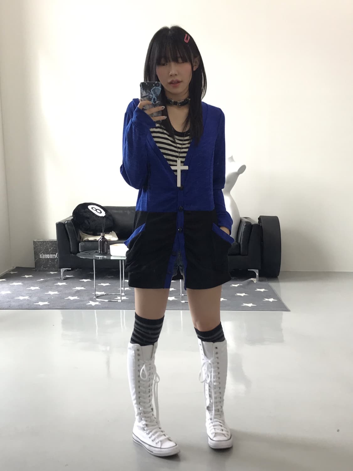Jpn Blue Y2k Cardigans 상품이미지2