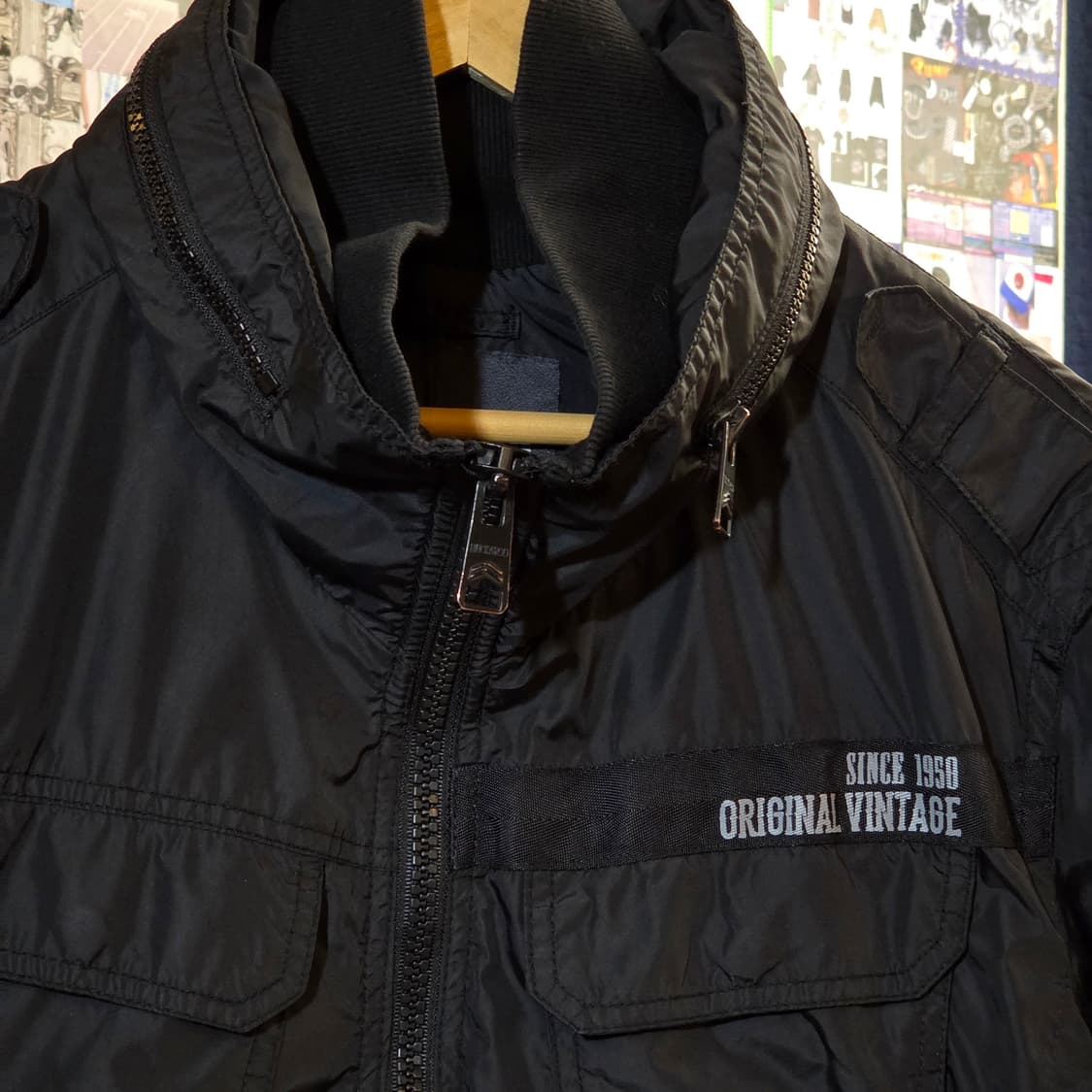 버커루 블랙 바람막이 블루종 자켓 상품이미지3