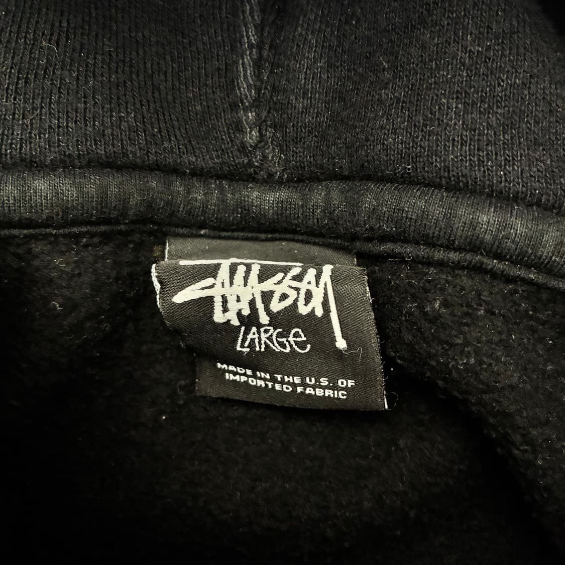 Stussy 스투시 빅스탁 블랙 후드티 상품이미지4