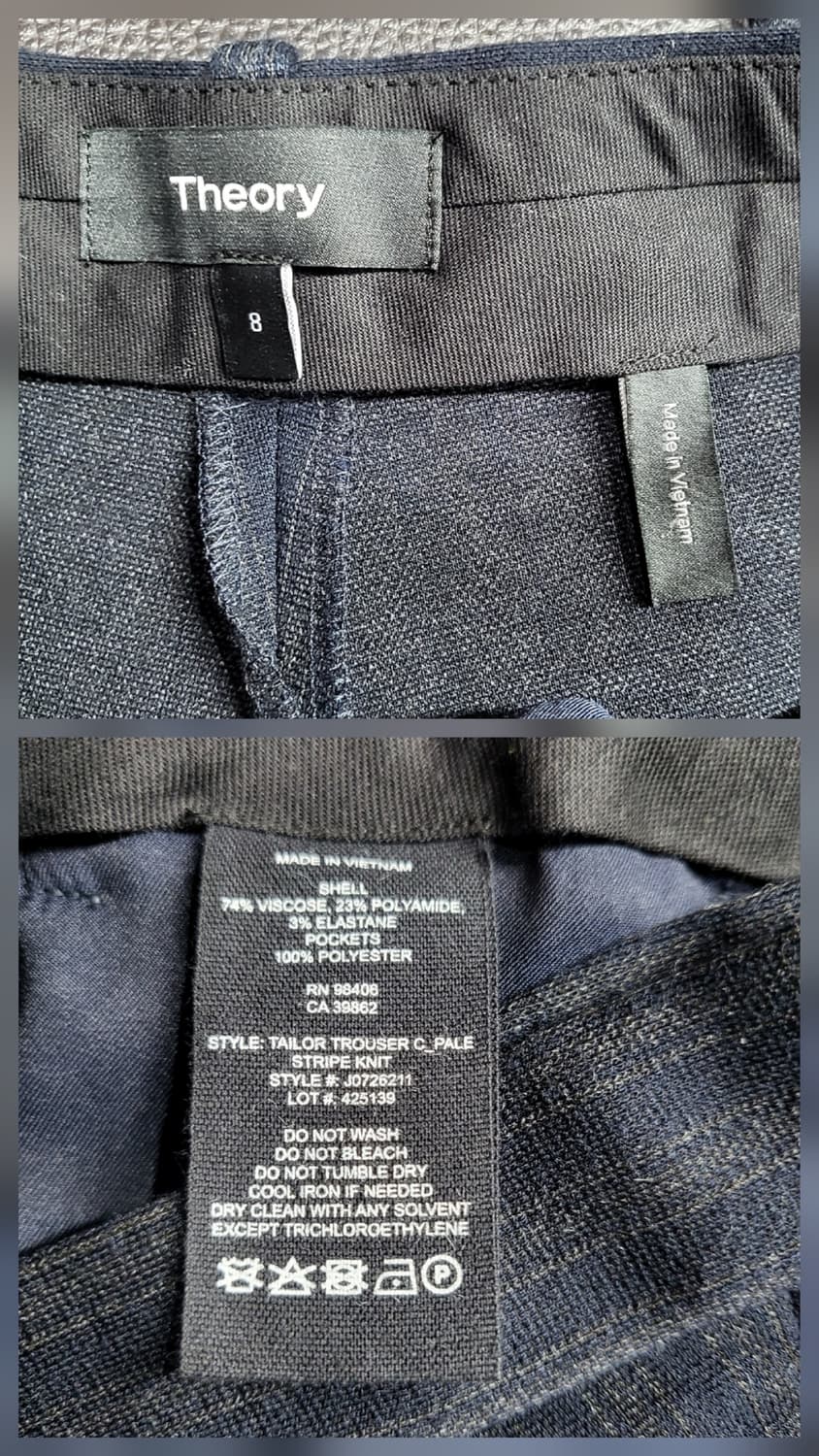 띠어리 스트라이프 팬츠 상품이미지8