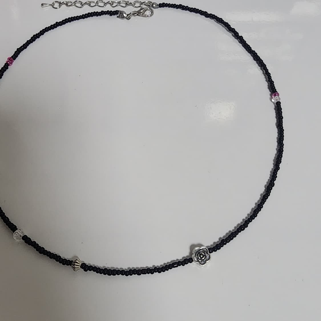 여자 장미 실버 목걸이 상품이미지2