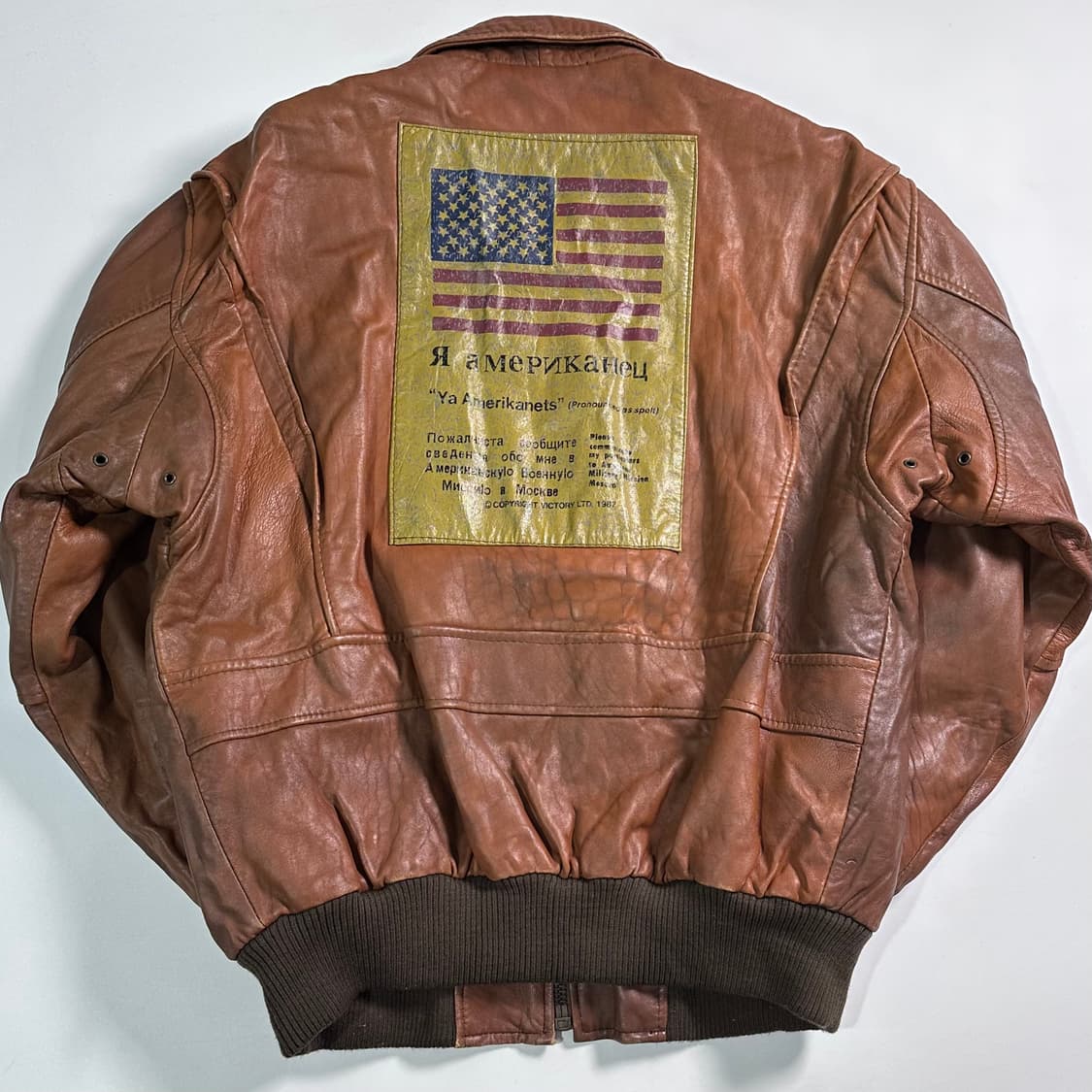 90s 아비렉스 G-1 레더 자켓  상품이미지6